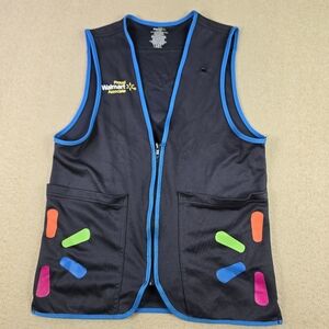 Walmart Associate Vest XS Gray Blue Trim Pride Logo Recycled Uniform